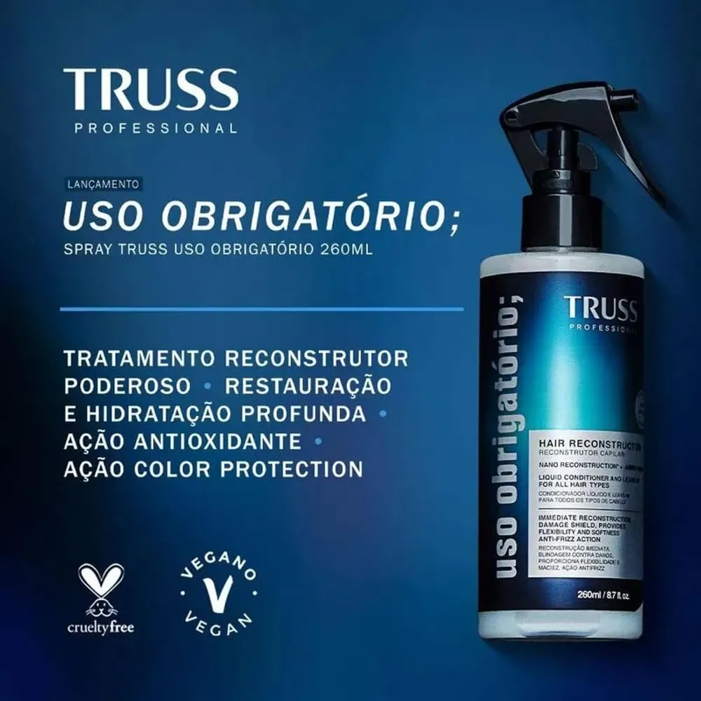 Truss Uso Obrigatório - Tratamento Reconstrutor e Protetor Térmico 260ml