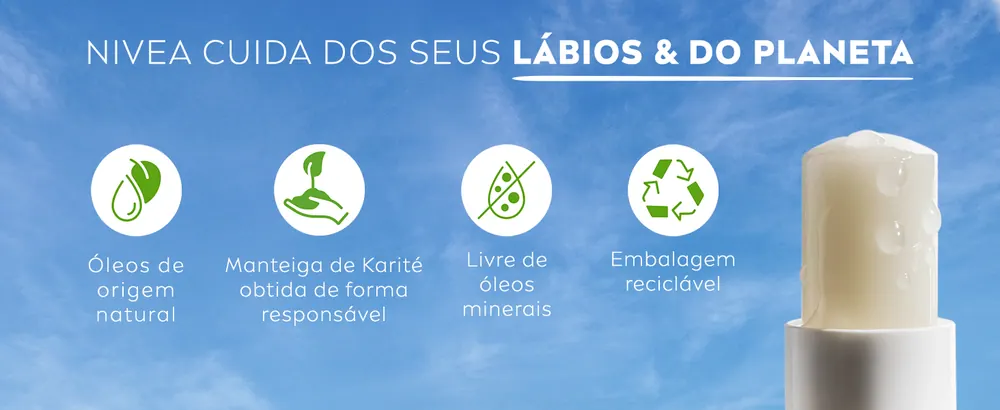 Óleos de origem natural na fórmula