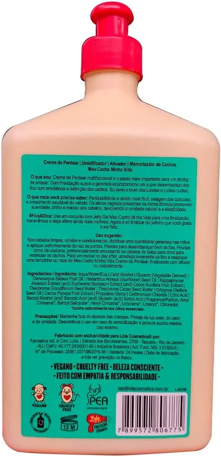 Lola Cosmetics Meu Cacho Minha Vida Creme de Pentear 500ml