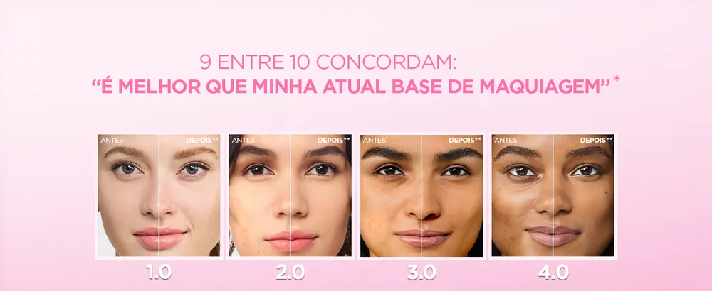 Antes e depois nas cores 1.0 a 4.0