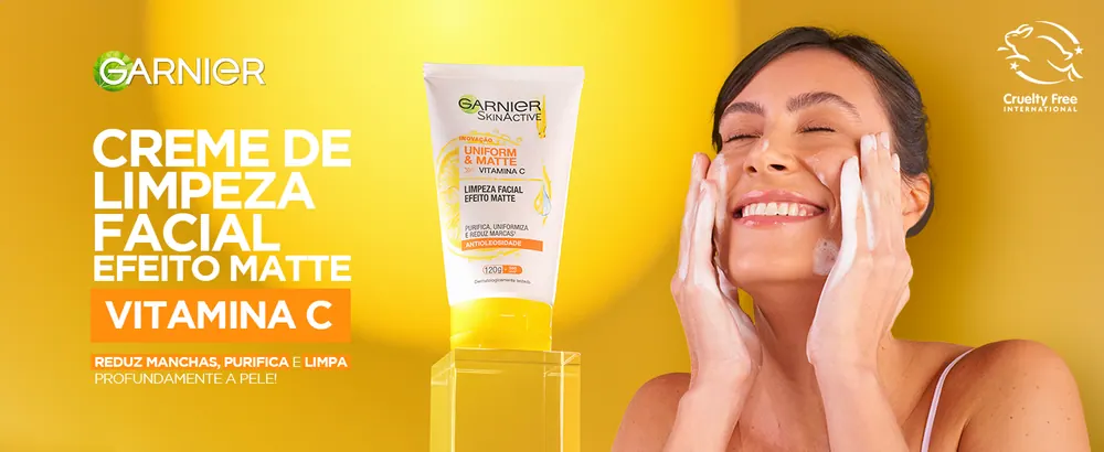 Sabonete Facial Garnier Uniform & Matte Vitamina C