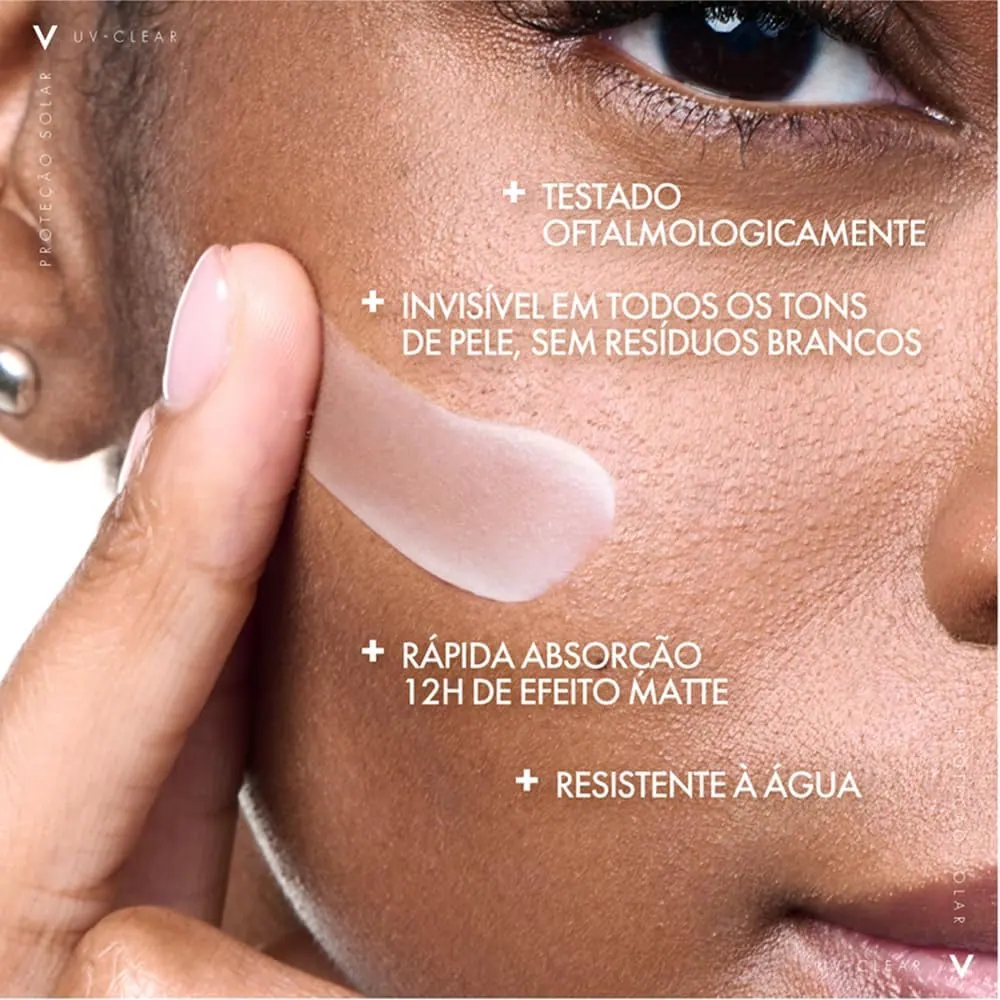 Vichy Capital Soleil UV-Clear Protetor Solar Facial FPS 60 Sem Cor 40g