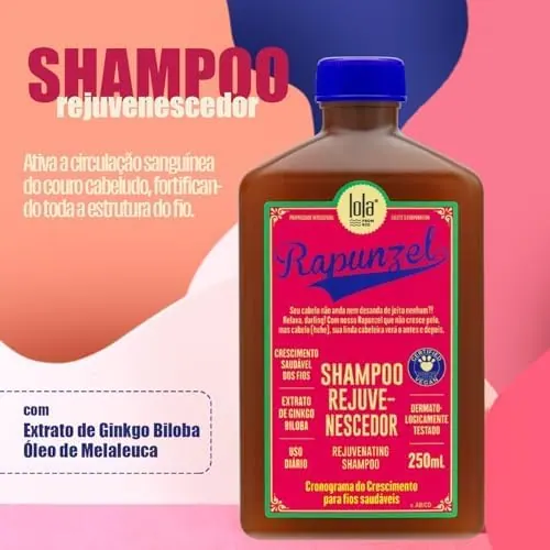 Lola Cosmetics Kit Rapunzel Shampoo + Tônico Capilar + Milk Spray Leave-in