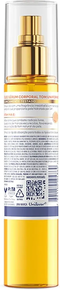 Dove Óleo Sérum Corporal Tom Uniforme Vitamina E e Rosa Mosqueta 150ml