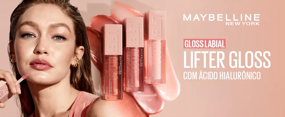 Brilho labial Lifter Gloss com ácido hialurônico, Maybelline NY