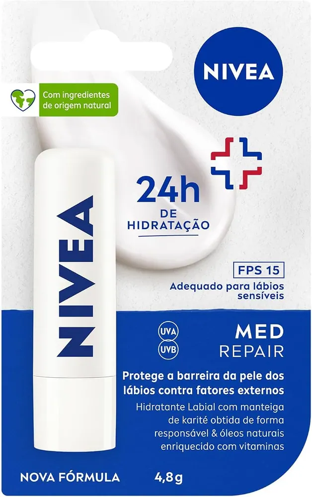 NIVEA Protetor Labial Med Repair FPS 15 4,8g