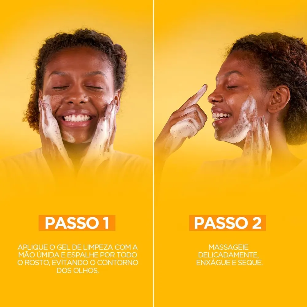 Garnier Uniform & Matte Vitamina C Gel de Limpeza Facial 150g