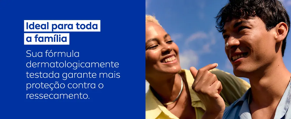 Dermatologicamente testado, mais proteção contra o ressecamento
