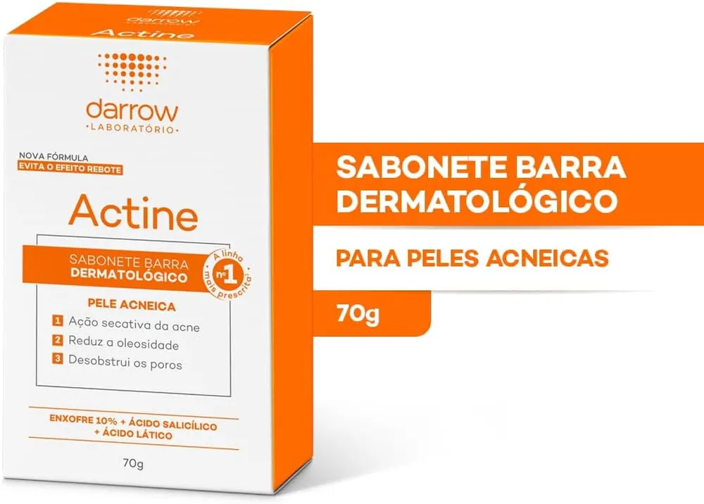 Darrow Actine Sabonete Facial em Barra para Pele Oleosa 70g