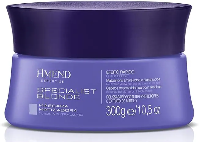 Amend Specialist Blonde Máscara Matizadora com Extrato de Mirtilo 300g