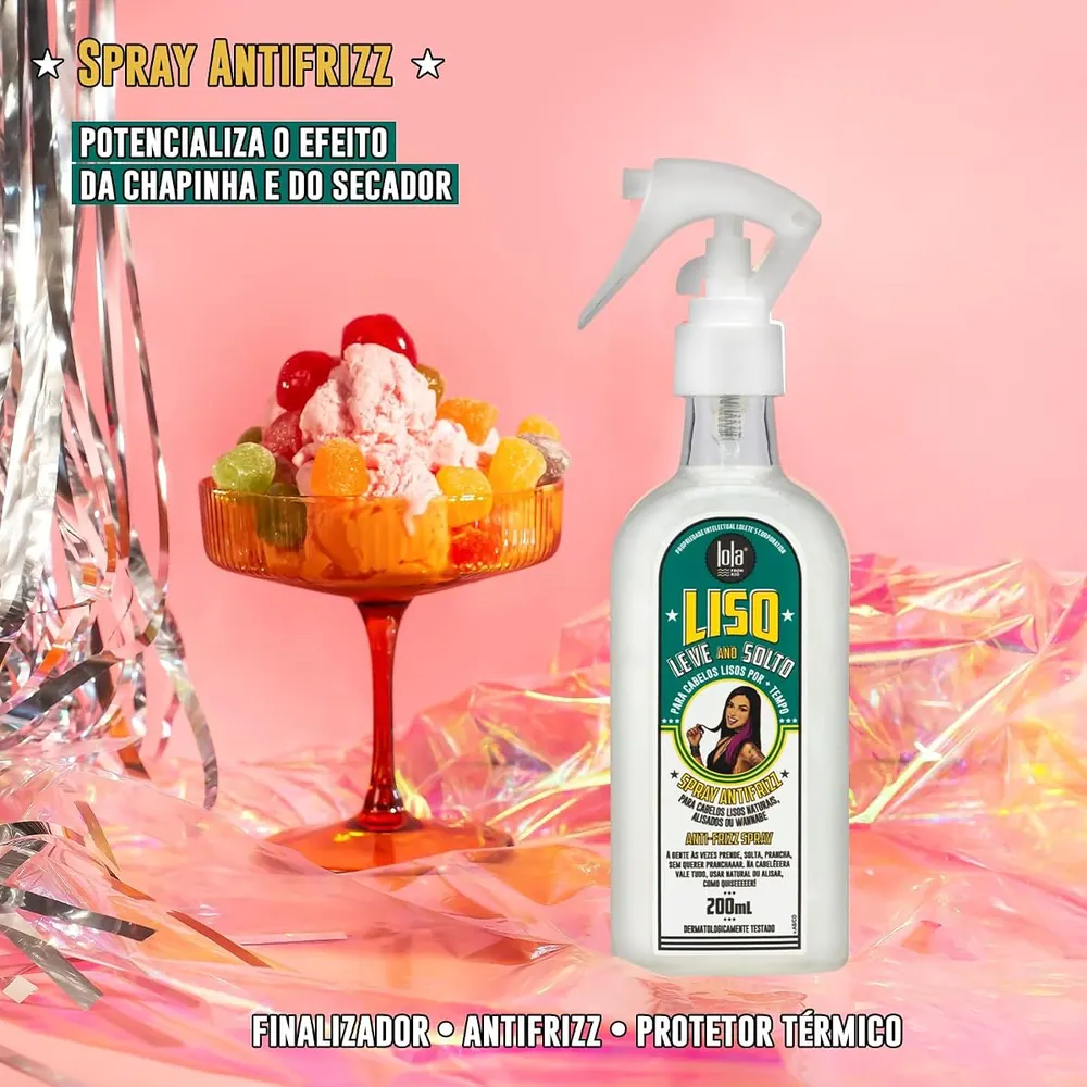 Lola Cosmetics Liso, Leve and Solto Spray Antifrizz 200ml