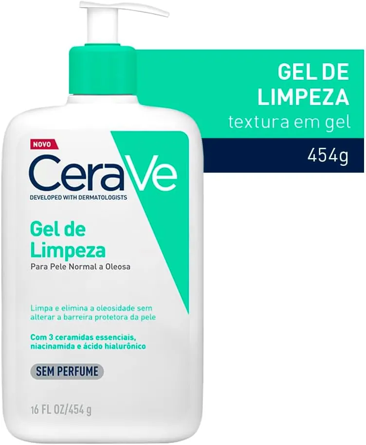 CeraVe Gel de Limpeza Facial para Pele Oleosa com Niacinamida - 454g