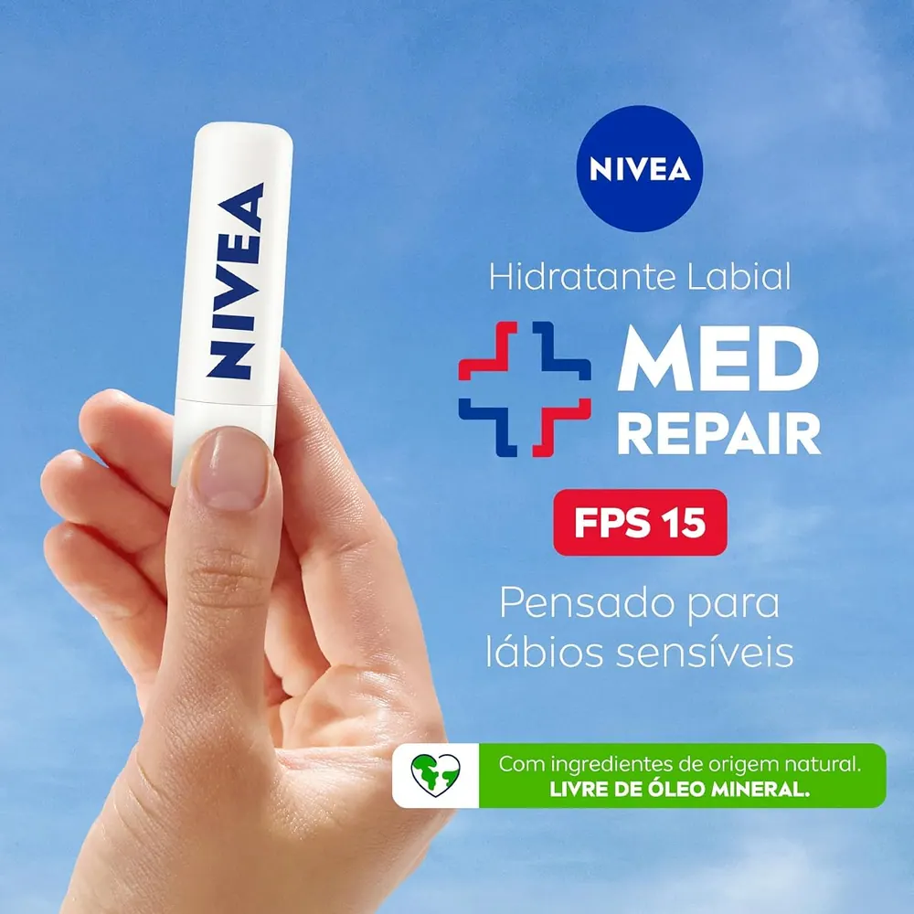 NIVEA Protetor Labial Med Repair FPS 15 4,8g