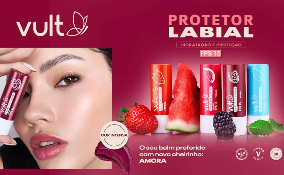 Protetor labial Vult sabor amora