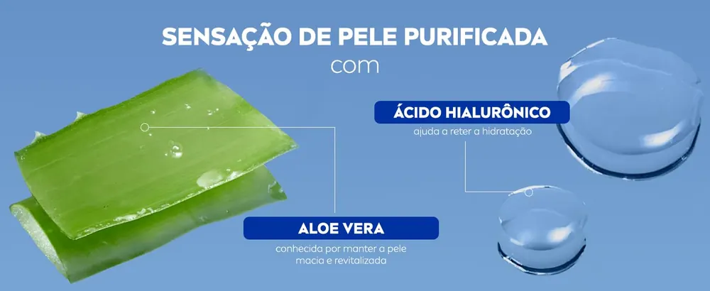 Sensação refrescante da água micelar NIVEA