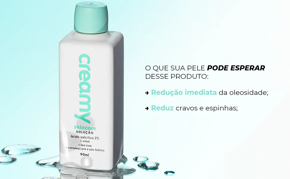 Redução da oleosidade e dos cravos