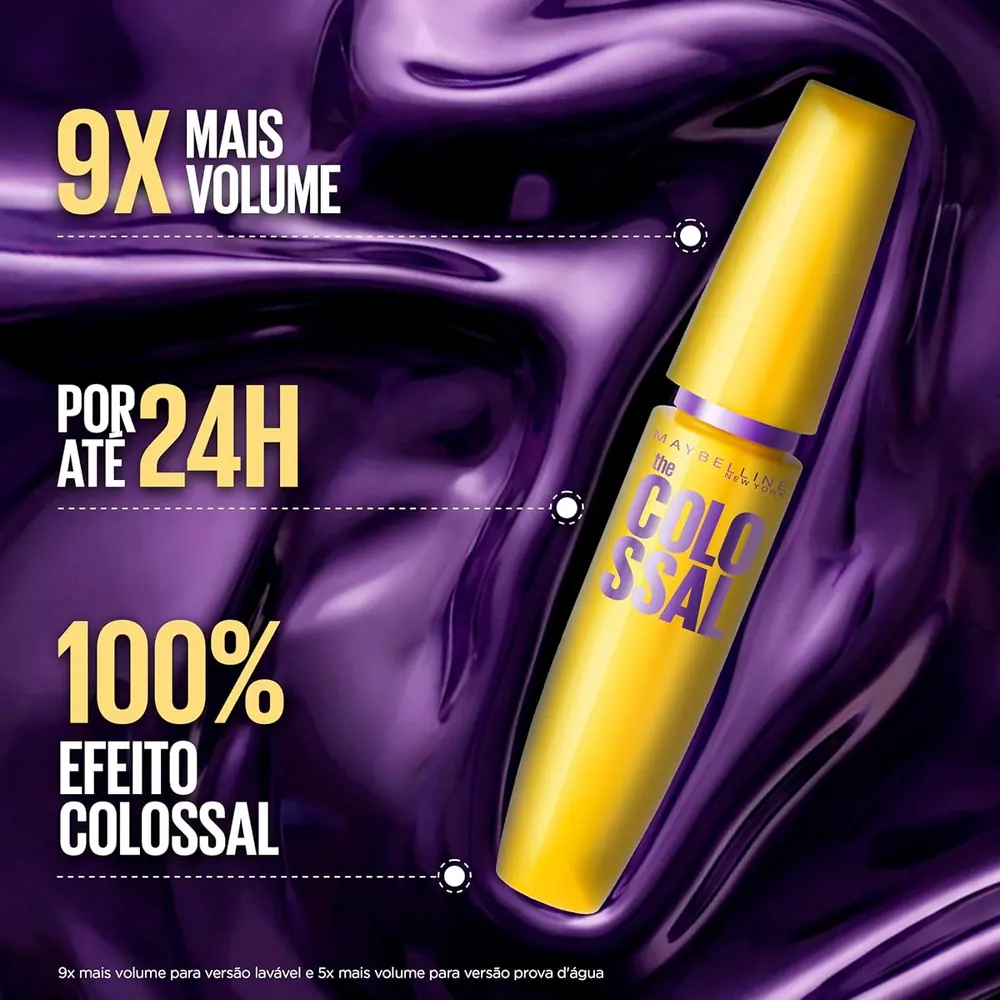 Maybelline The Colossal Volum' Express Máscara de Cílios Lavável Preto 8ml
