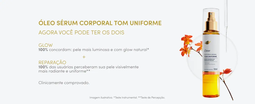 Dove Óleo Sérum Corporal Tom Uniforme - imagem 3