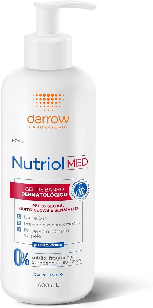 Darrow Nutriol Med Gel de Banho Dermatológico Pele Seca e Sensível 400ml