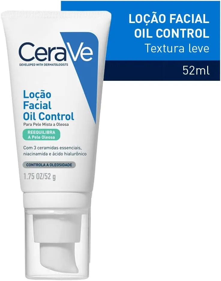 CeraVe Oil Control Loção Facial Hidratante para Pele Oleosa 52g