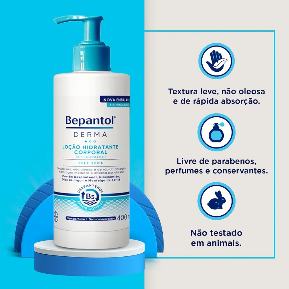 Bepantol Derma Loção Hidratante Corporal Restauradora 400ml