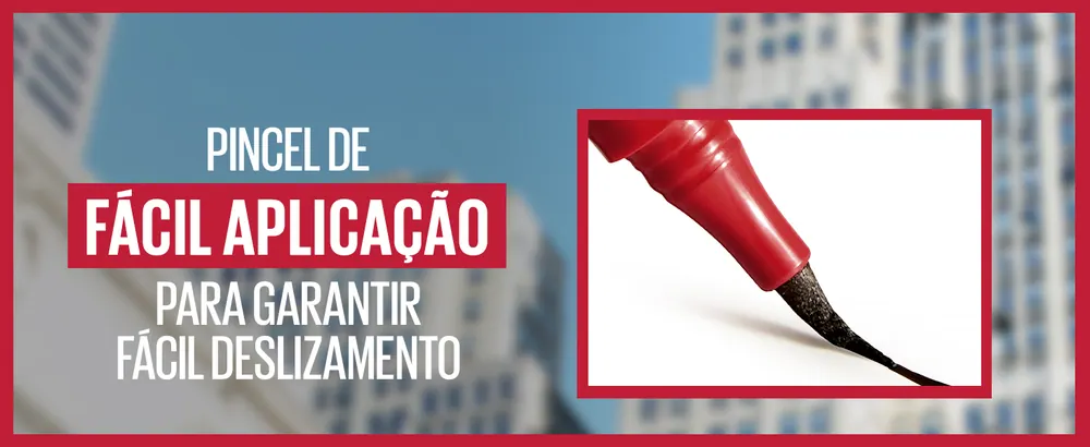 Ponta de fácil aplicação para traços precisos
