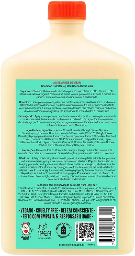 Lola Cosmetics Meu Cacho Minha Vida Shampoo 500ml