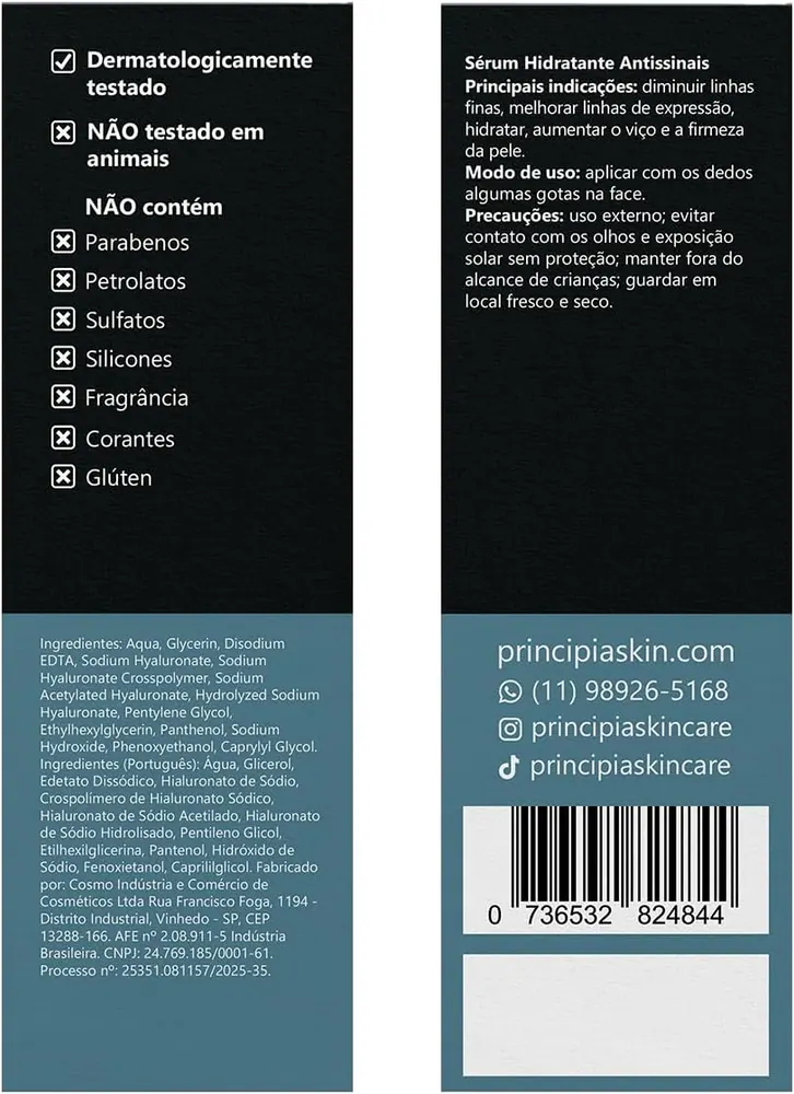 Principia Kit Trio Vitamina C + Retinol + Ácidos Hialurônicos