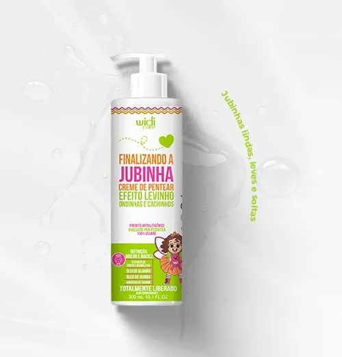 Widi Care Jubinha Creme de Pentear Finalizando a Jubinha Efeito Levinho 300ml