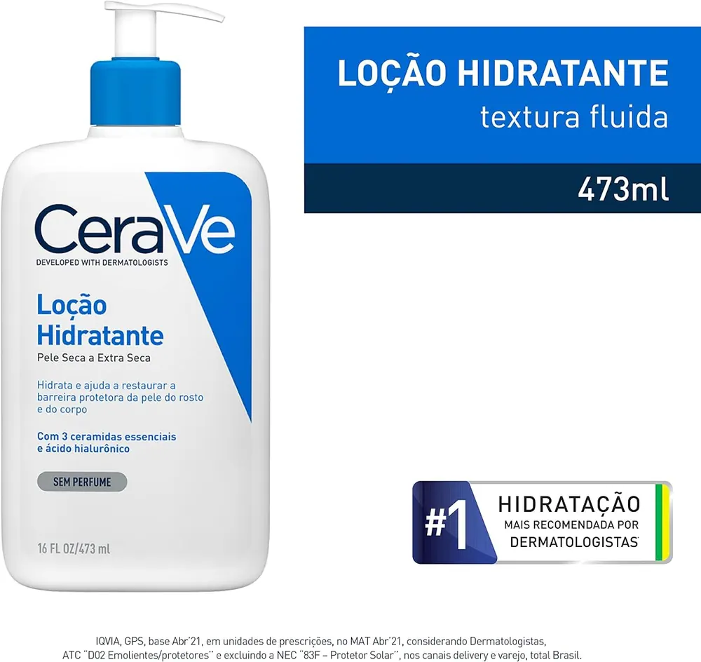 CeraVe Loção Hidratante Corporal com Ácido Hialurônico - 473ml