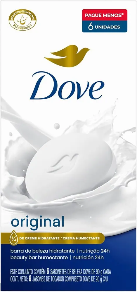 Dove Sabonete em Barra Original - Kit 6 x 90g