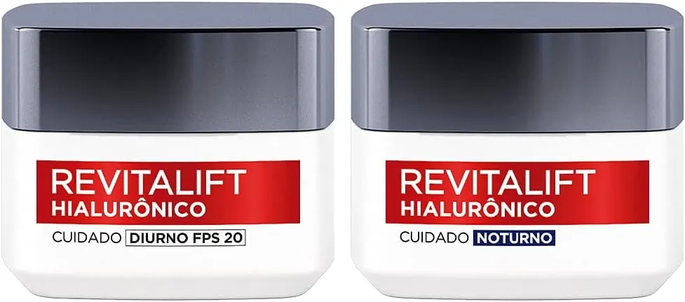 L'Oréal Paris Revitalift Hialurônico Kit Creme Diurno FPS 20 + Noturno - 2 x 49g