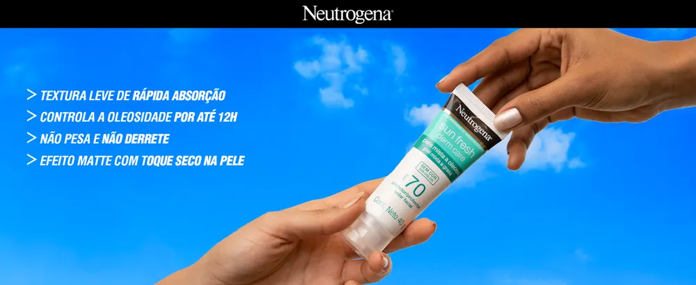 Neutrogena Sun Fresh Derm Care Protetor Solar Facial Sem Cor FPS 70 - 40g - detalhe 4