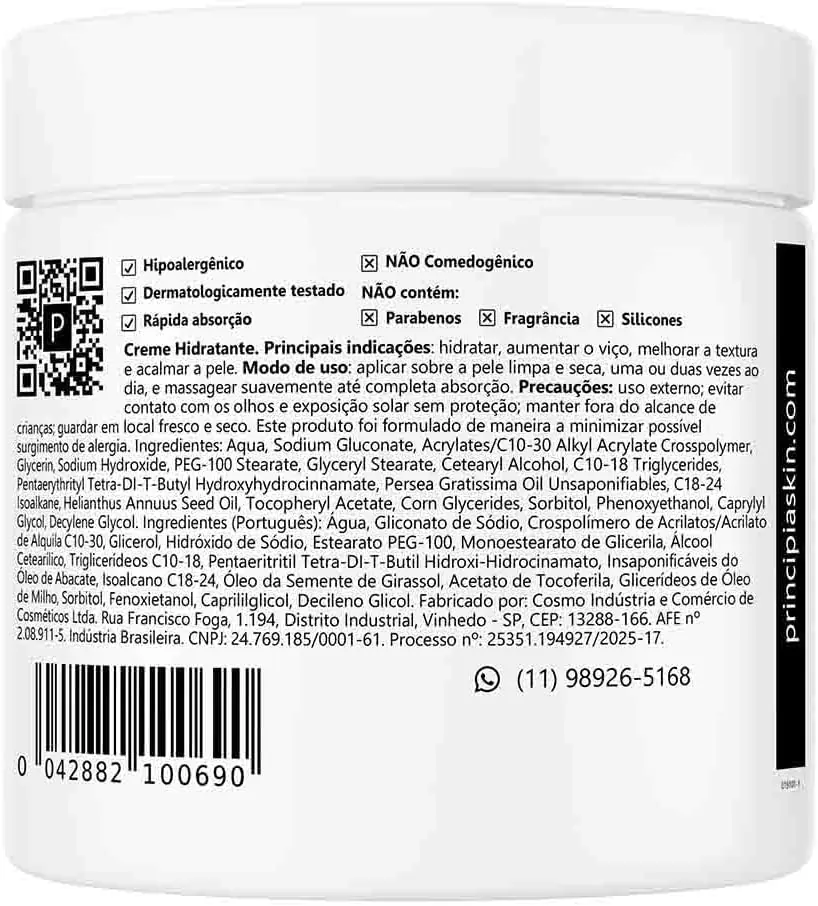 Principia Creme Hidratante Corporal CH-02 454g - Girassol + Manteiga de Abacate