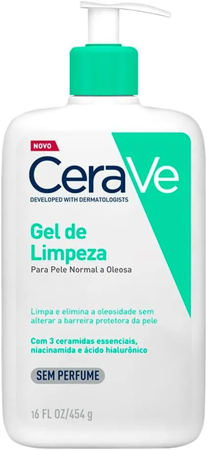 CeraVe Gel de Limpeza Facial para Pele Oleosa com Niacinamida - 454g