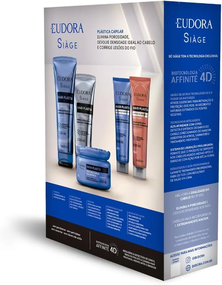 Eudora Siàge Hair-Plastia Kit Shampoo 250ml + Condicionador 125ml