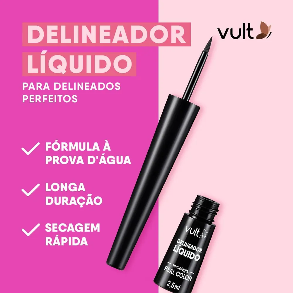 Vult Delineador Líquido Preto 2,5ml