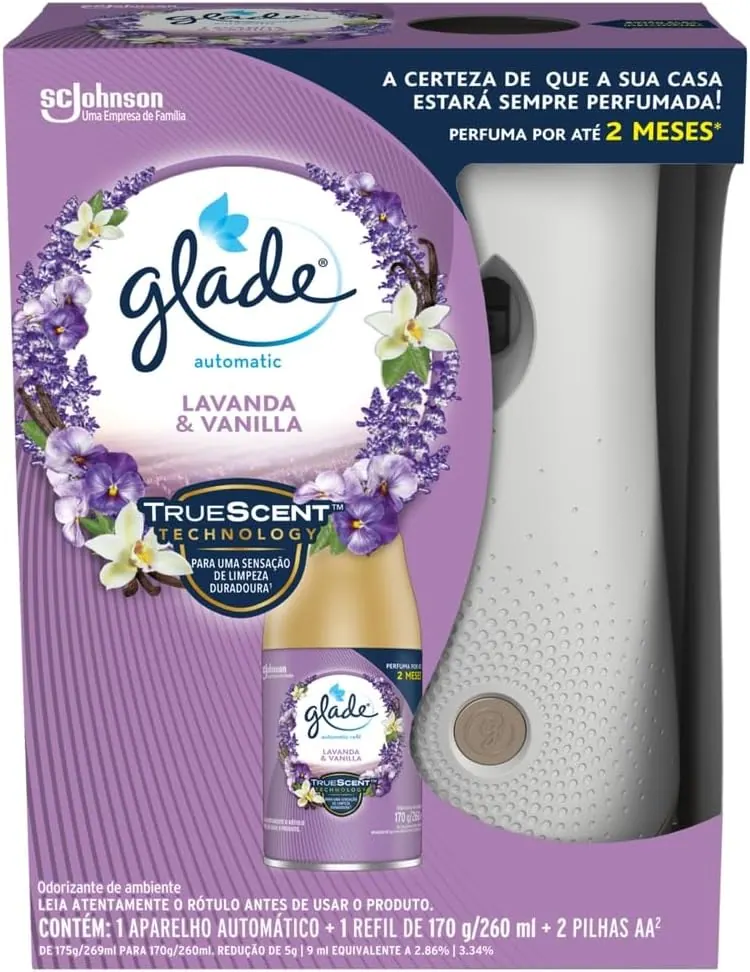 Glade Aromatizador Automático Lavanda e Baunilha - Aparelho + Refil 260ml