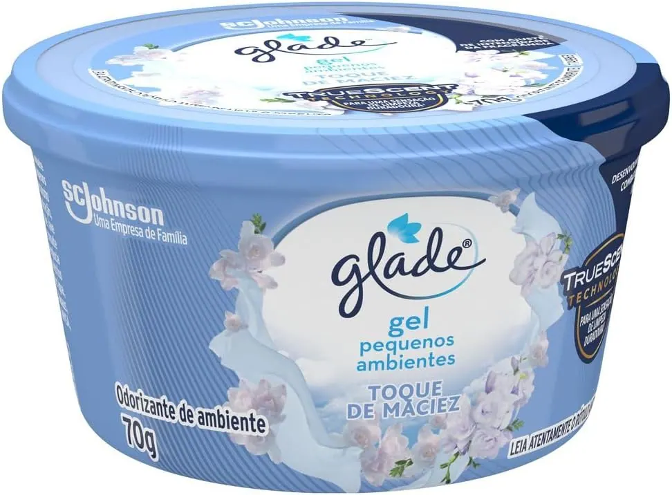 Glade Desodorizador em Gel para Pequenos Ambientes Toque de Maciez 70g