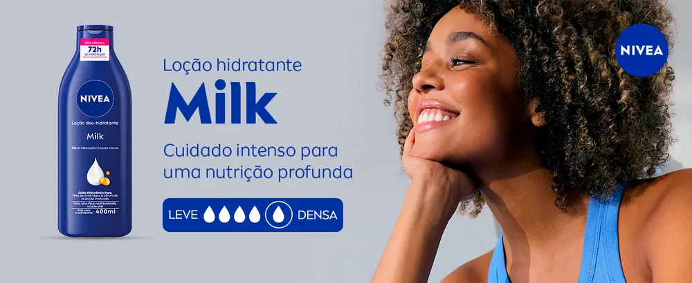 Loção Hidratante NIVEA Milk para pele seca a extrasseca