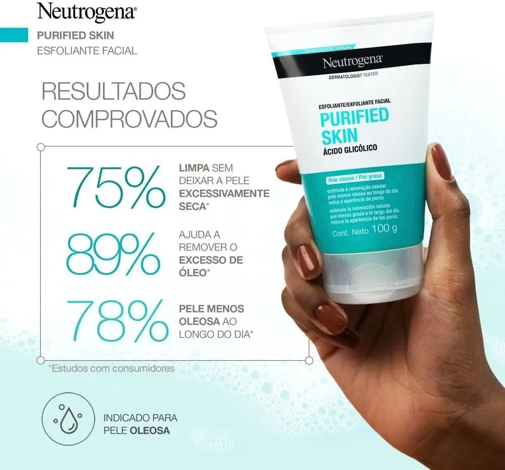 Neutrogena Purified Skin Gel Esfoliante Facial 100g