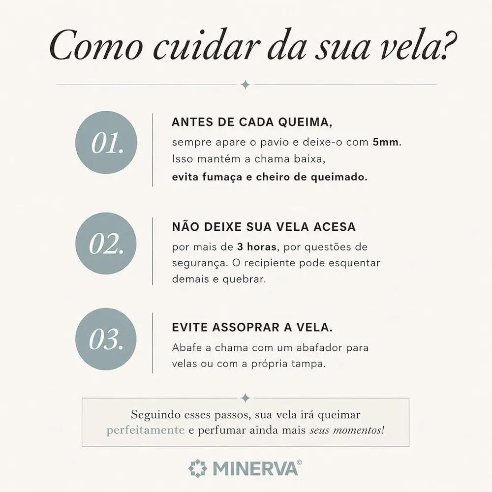 Minerva Candles Vela Aromática Chá Branco 150g