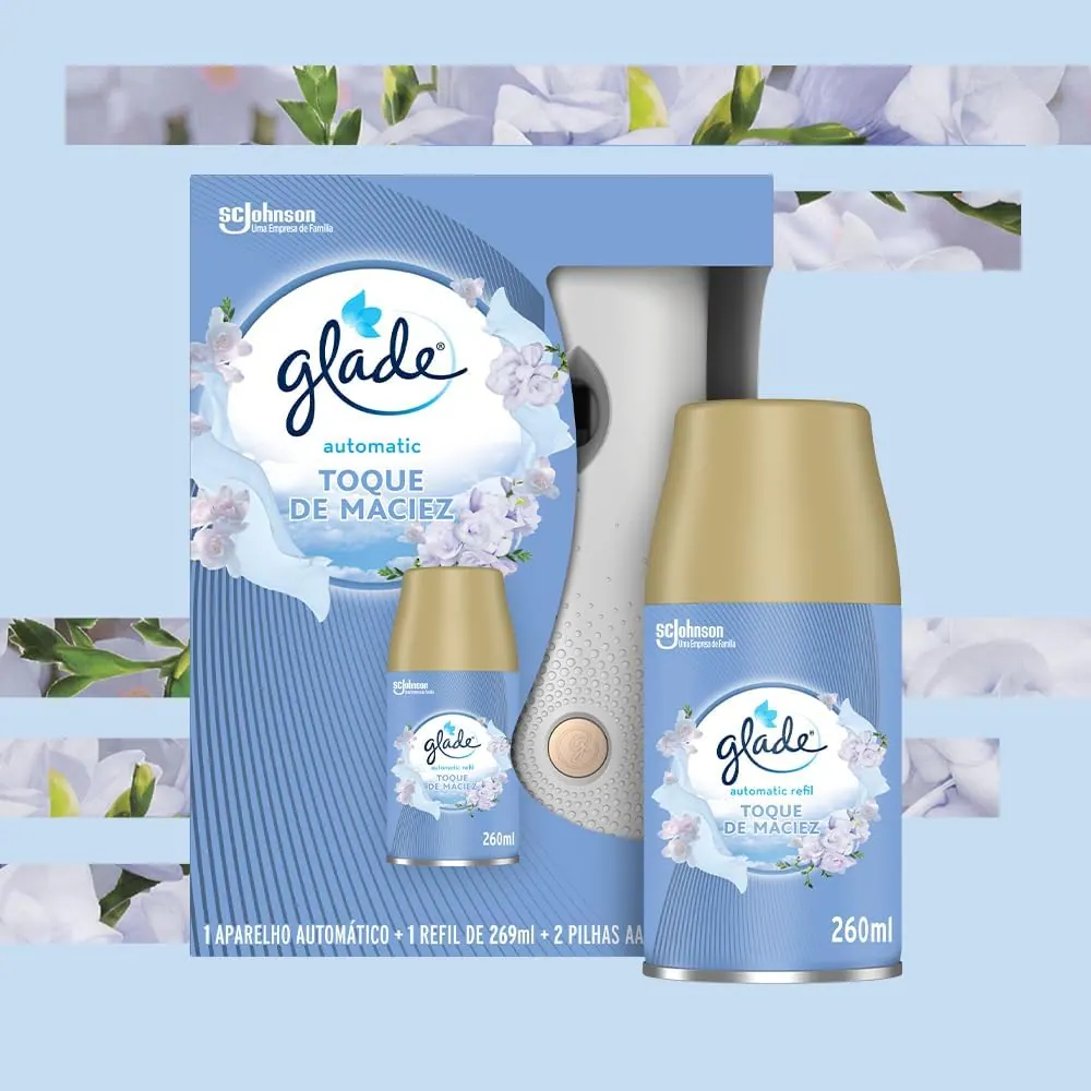 Glade Aromatizador Automático Toque de Maciez - Aparelho + Refil 269ml