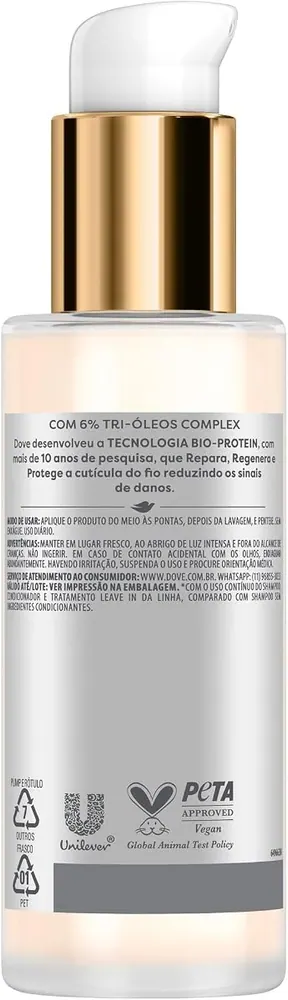 Dove Leave-In Nutrição + Tri-Óleos 110ml Pump
