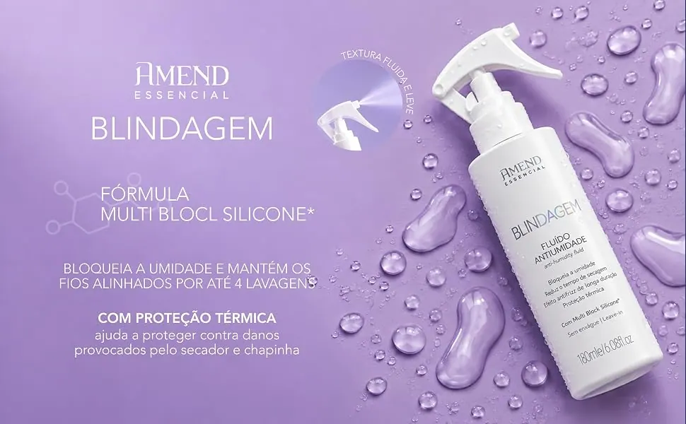 Fluido Antiumidade Amend Blindagem: proteção antifrizz e contra a umidade