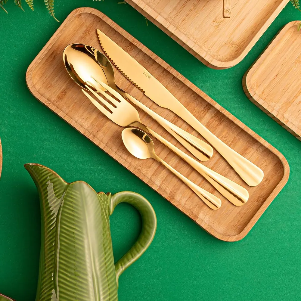 Lyor Bandeja de Bambu Hire Natural 28cm