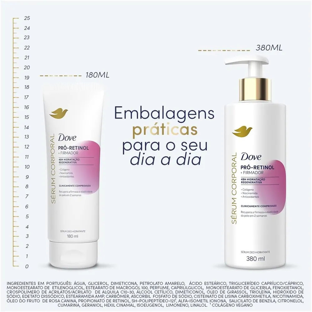 Dove Sérum Hidratante Corporal Firmador Pró-Retinol 380ml