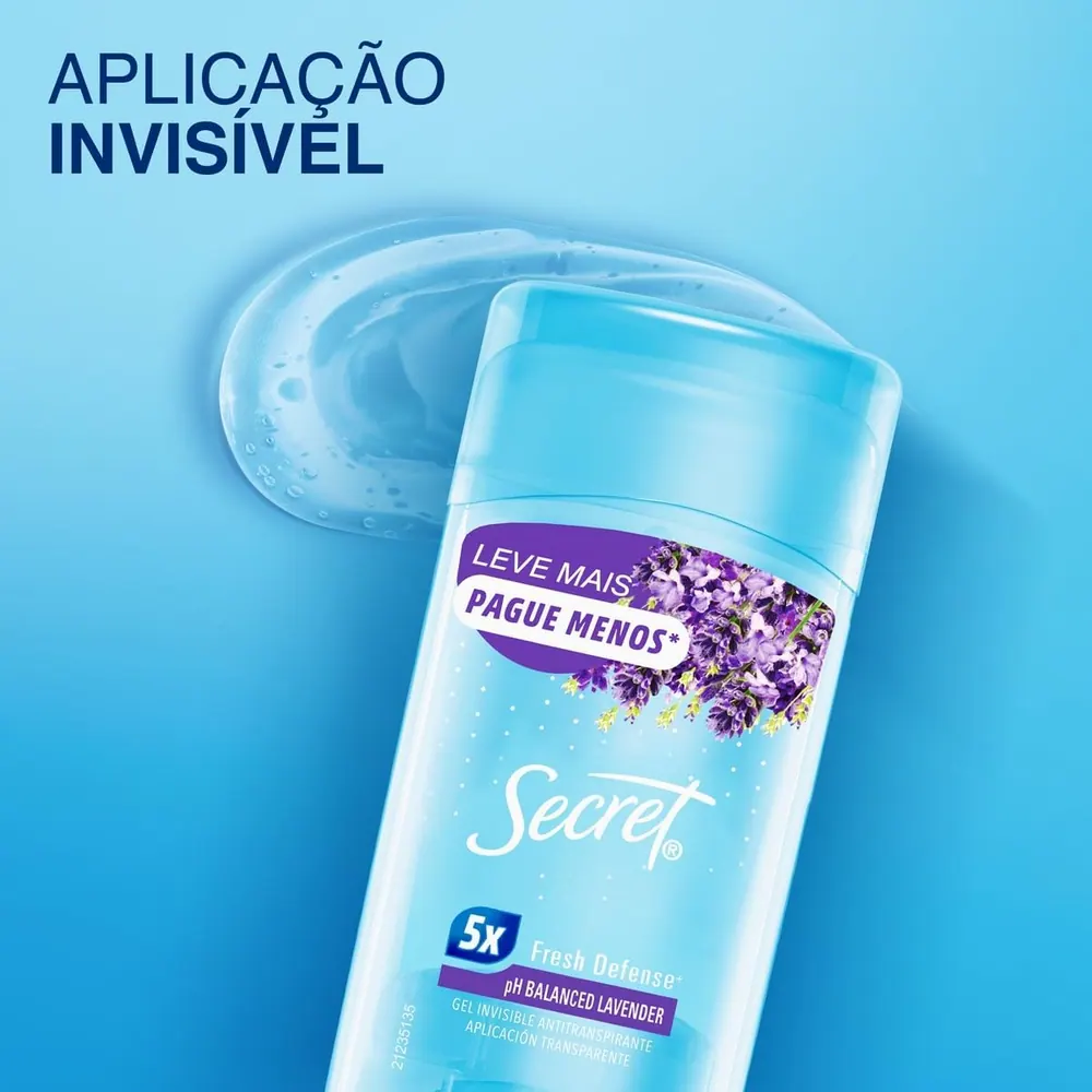 Secret Desodorante Antitranspirante em Gel Lavanda 73g