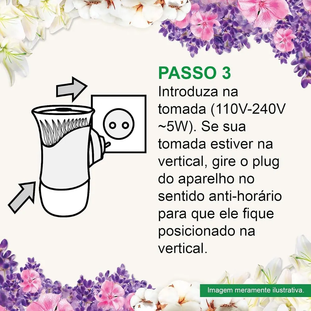 Bom Ar Difusor Elétrico Lírio Branco e Algodão - Aparelho + Refil 16ml