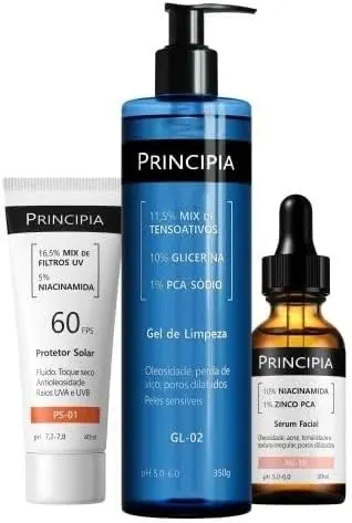Principia Kit Rotina Antioleosidade GL-02 + NC-10 + PS-01 FPS 60